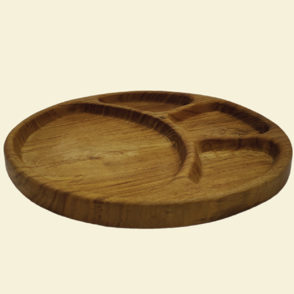 teak round thali plate - Image 4