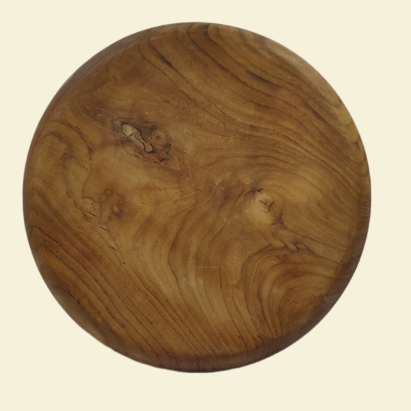 teak round plate - Image 3