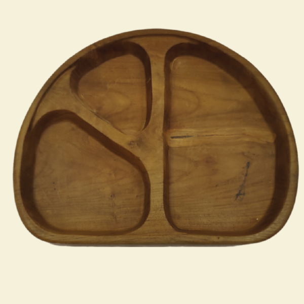 teak kids plate