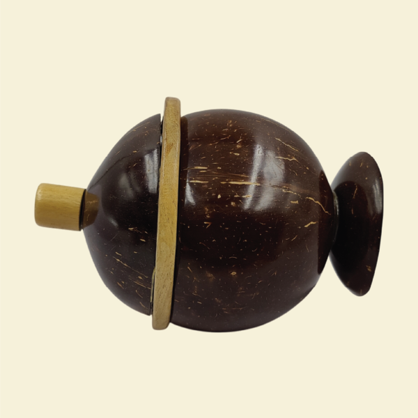 coconut shell jar with lid - Image 2