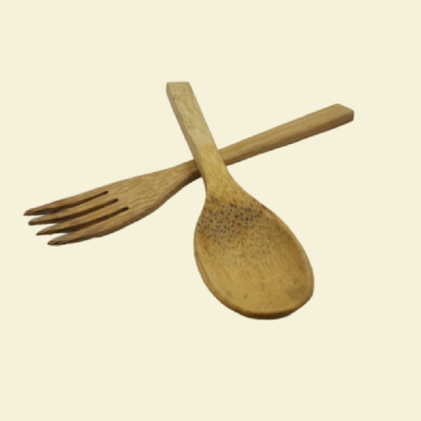 Bamboo spoon and fork - Image 4