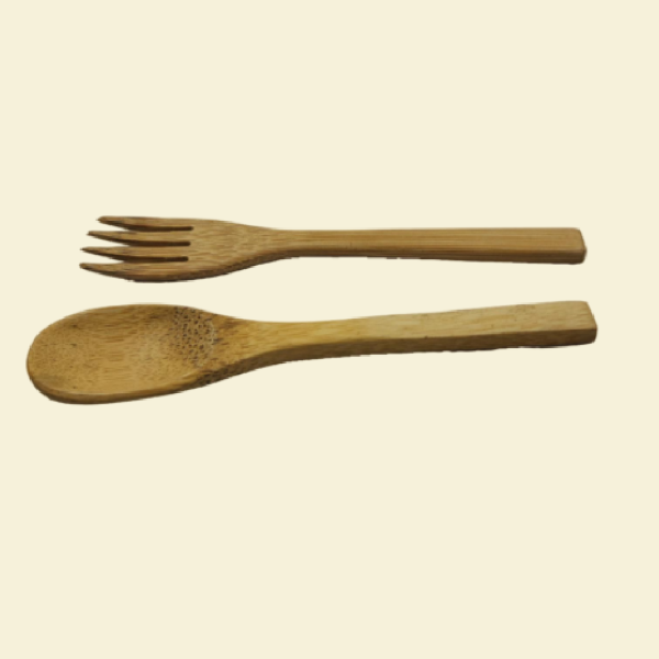 Bamboo spoon and fork - Image 3