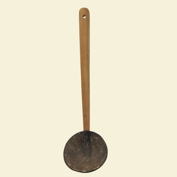 coconut shell ladle wooden